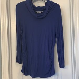 Great Blue laying cowl neck